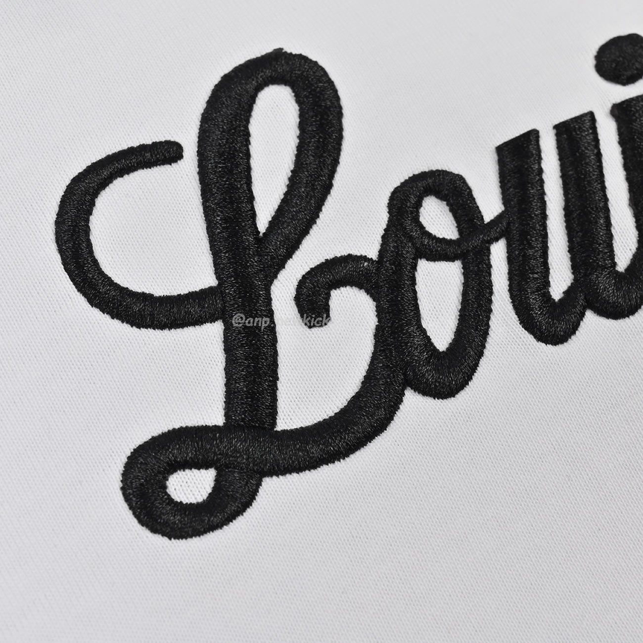 Louis Vuitton 24ss Stitching Cursive Embroidery Letters, Short Sleeves T Shirt (9) - www.newkick.vip